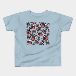 Turbo Snail - Red Sparkle Pattern Kids T-Shirt